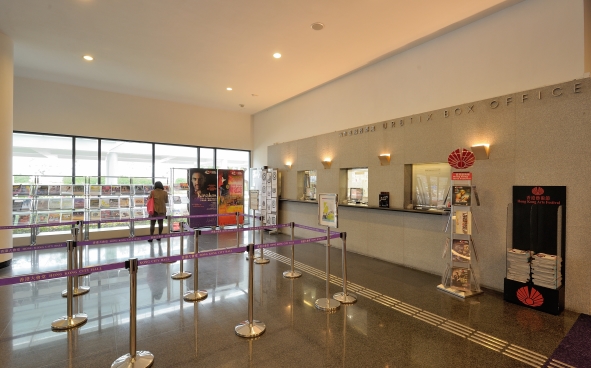 Box Office & leaflet racks facilitate patrons to collect program information & buy tickets.